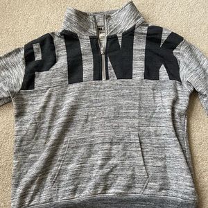 Grey (pink) 3/4 zip up!